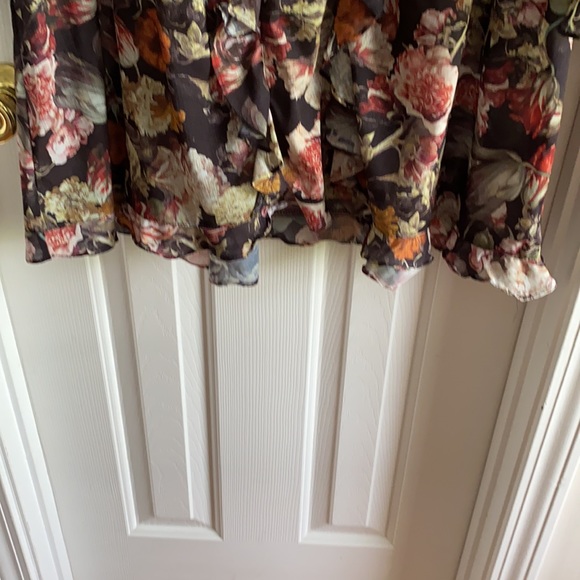 H&M Floral Frill Trimmed Wide Sheer Dress - 10 - Picture 7 of 10